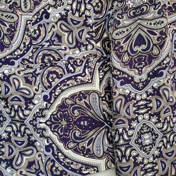 Chicos 1 Blazer Paisley Purple Women's Size Medium 8 Button Top Jacket Lined - Picture 5 of 11